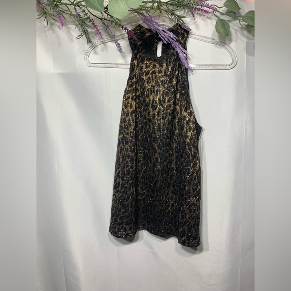 NWT Iris Basic Cheetah Halter Tank - Picture 1 of 6